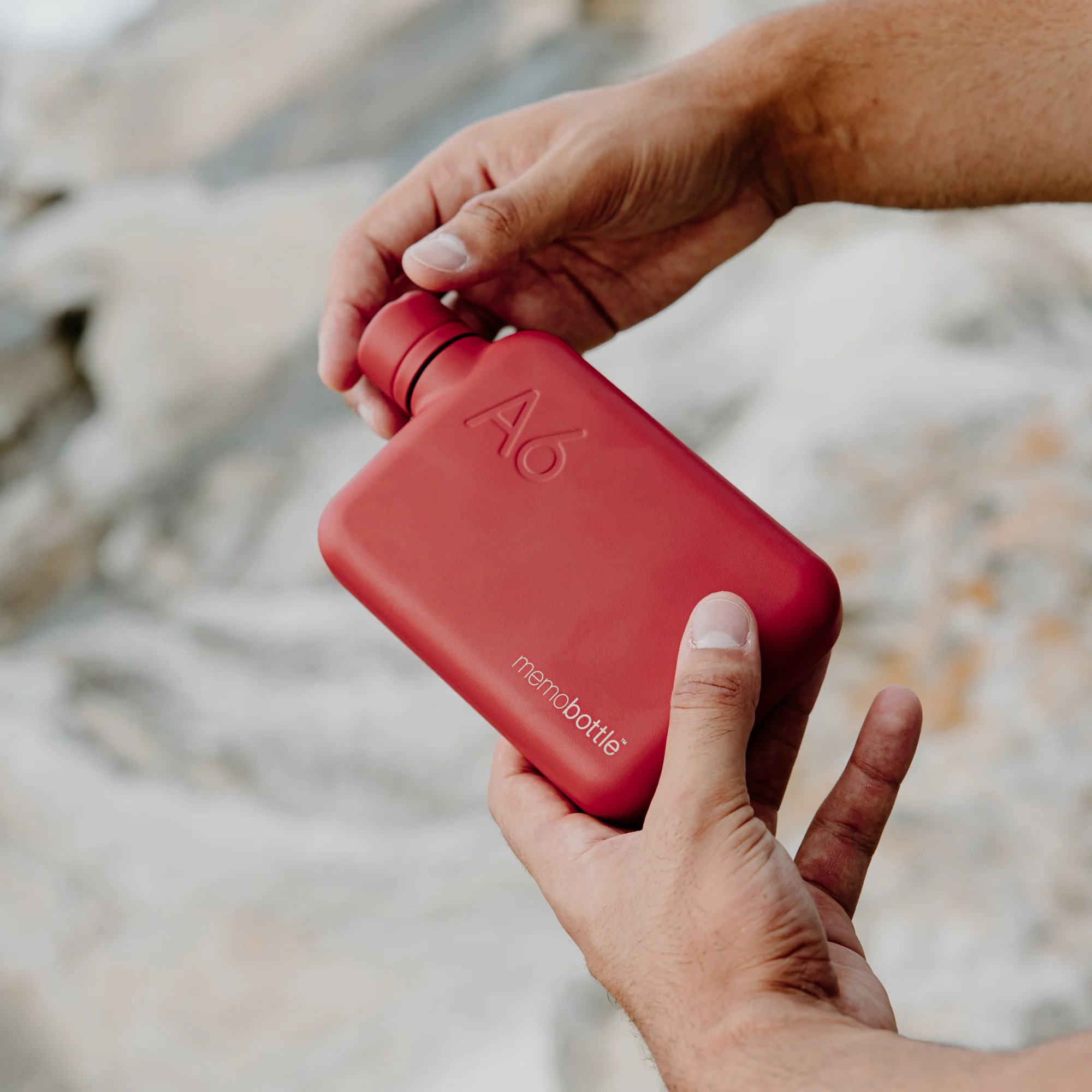 A6 memobottle (Stainless Steel) - Red - Image 3